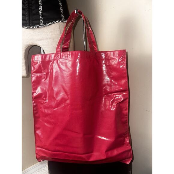 GUCCI Pink Coated Canvas Montecarlo Frame Logo Large Vertical Tote Bag - Picture 4 of 16